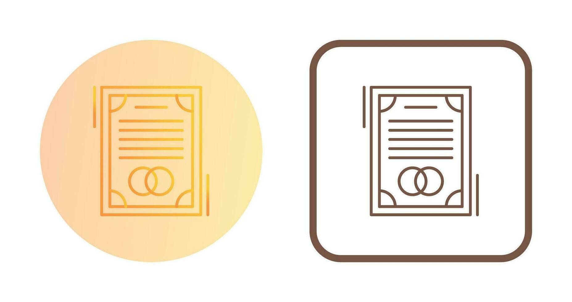 Wedding Contract Vector Icon