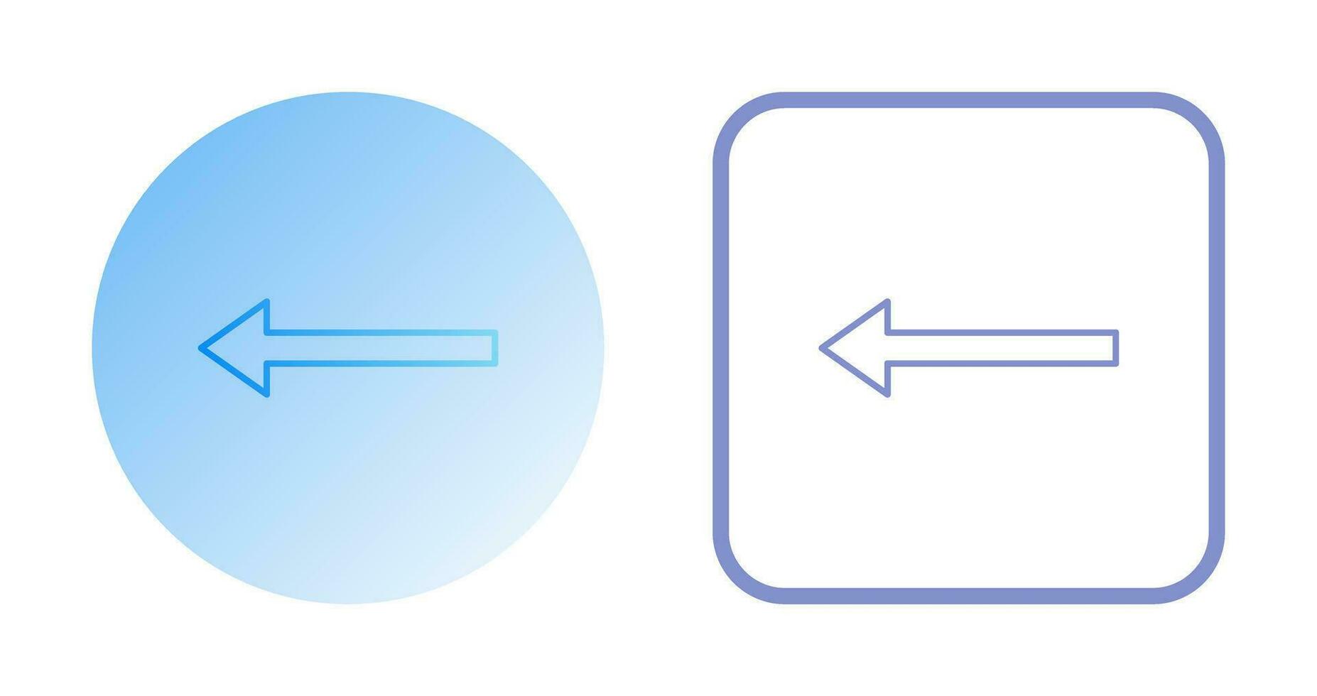 Unique Left Arrow Vector Icon