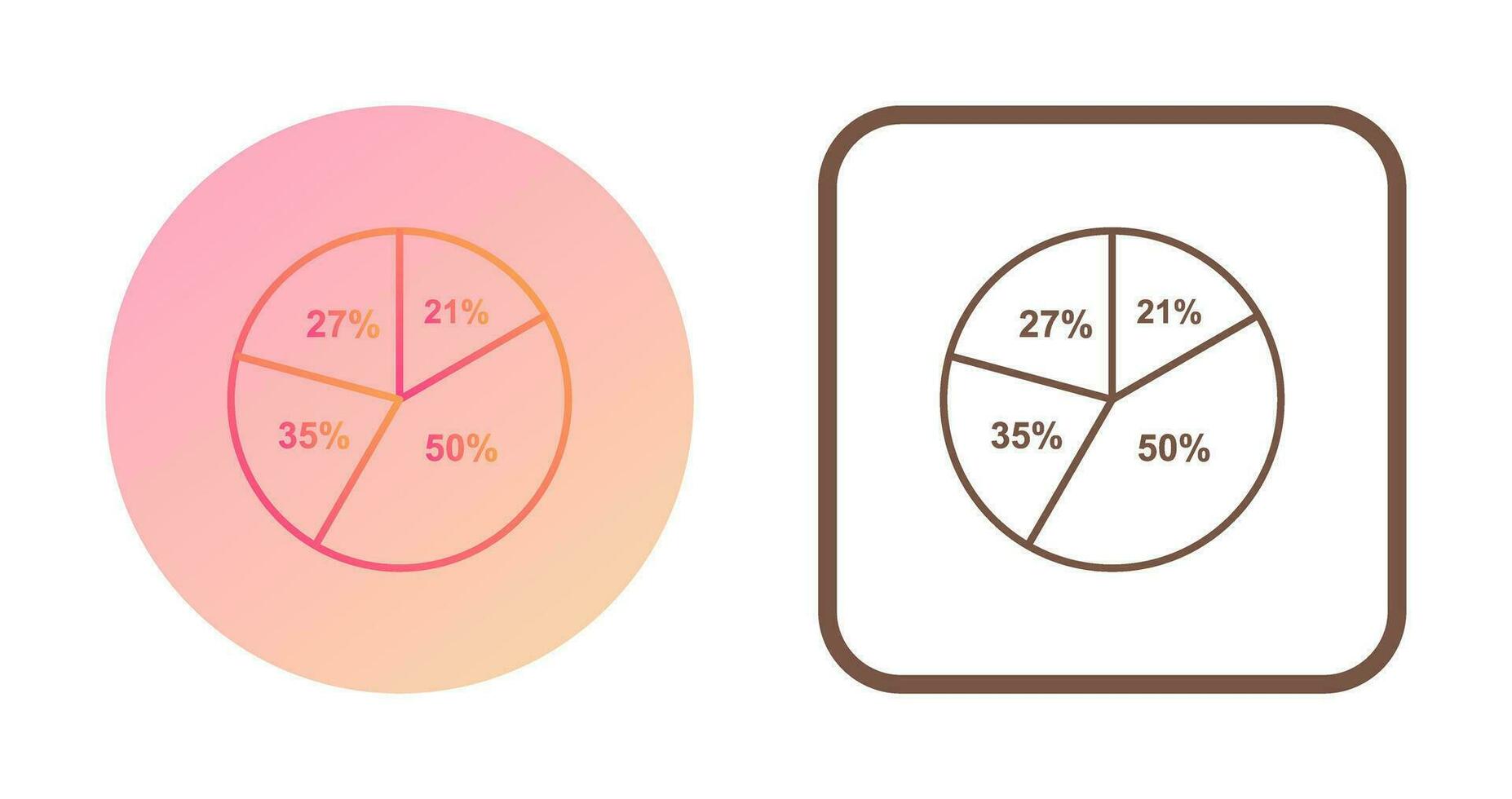 icono de vector de gráfico circular