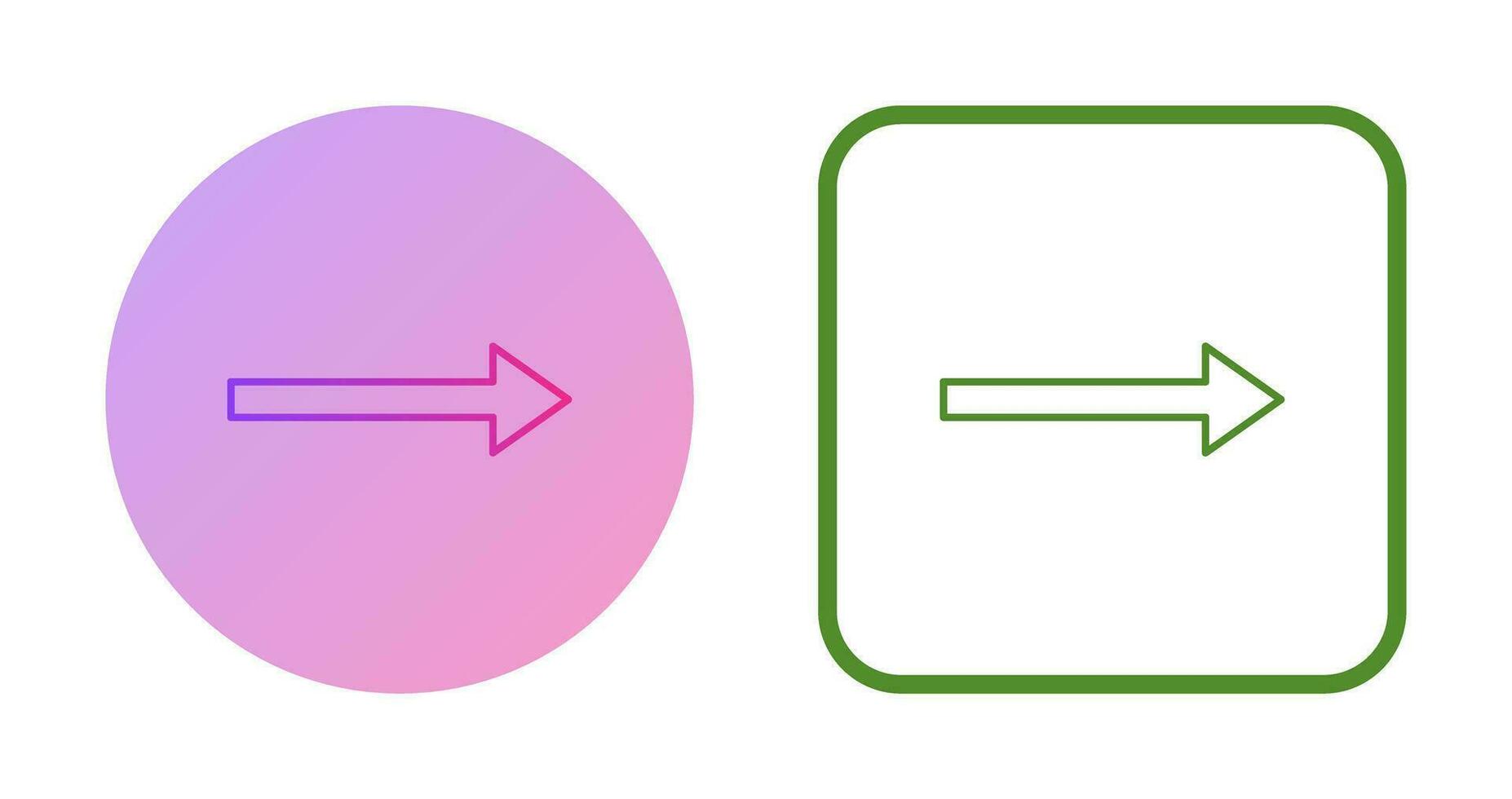 Unique Right Arrow Vector Icon