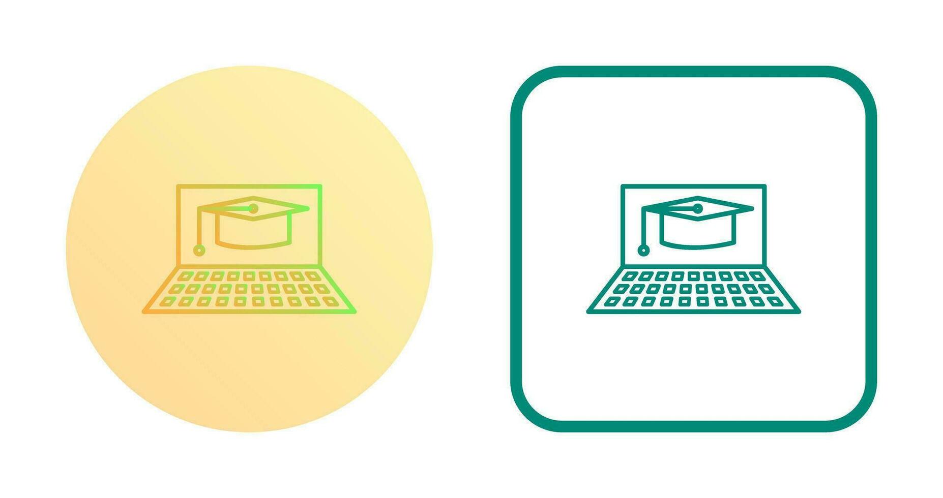 Unique Online Graduation Vector Icon