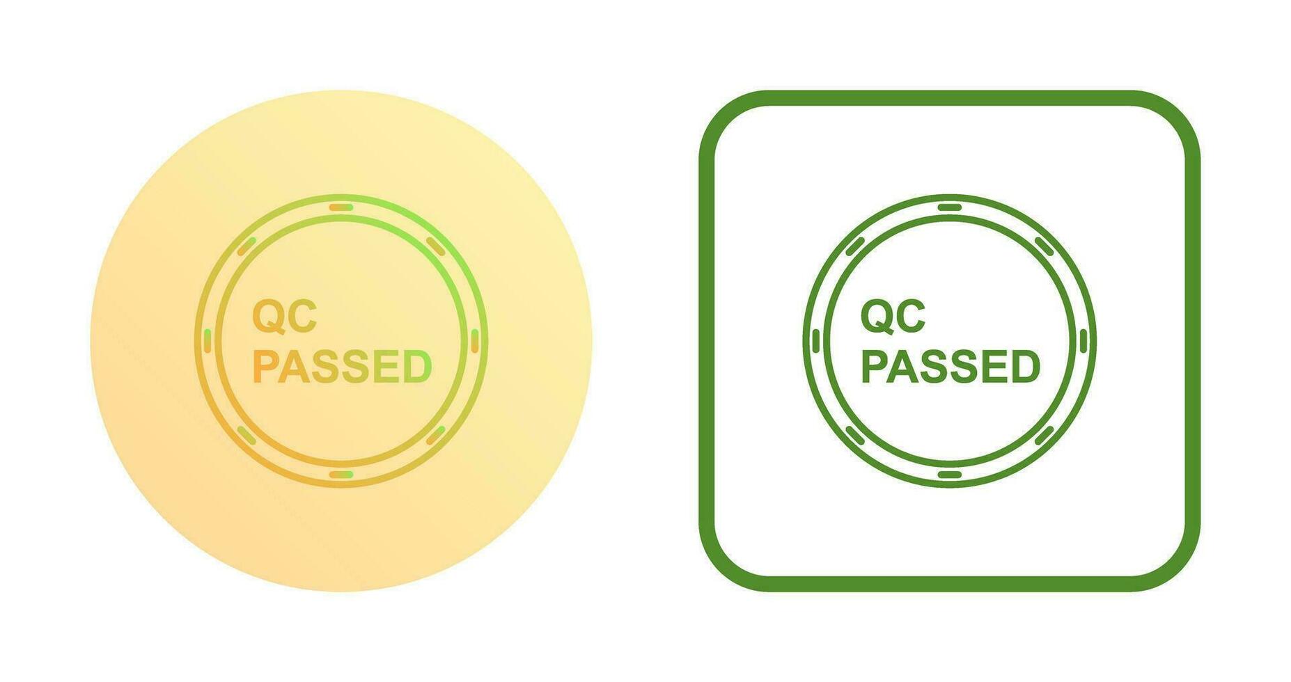 Unique QC Passed Vector Icon