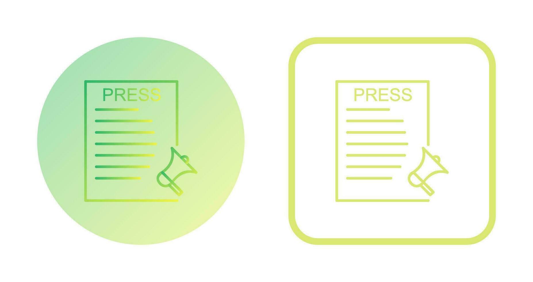 Unique Press Releases Vector Icon