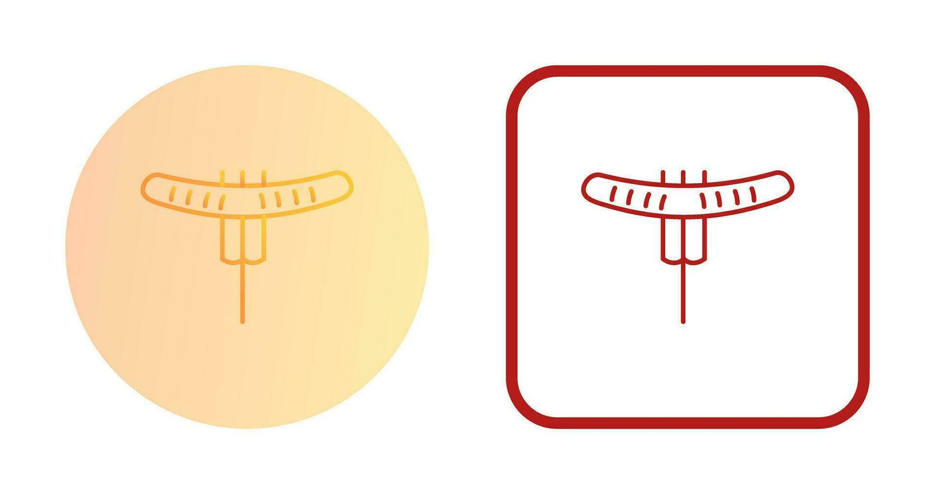 Sausage on Fork Vector Icon