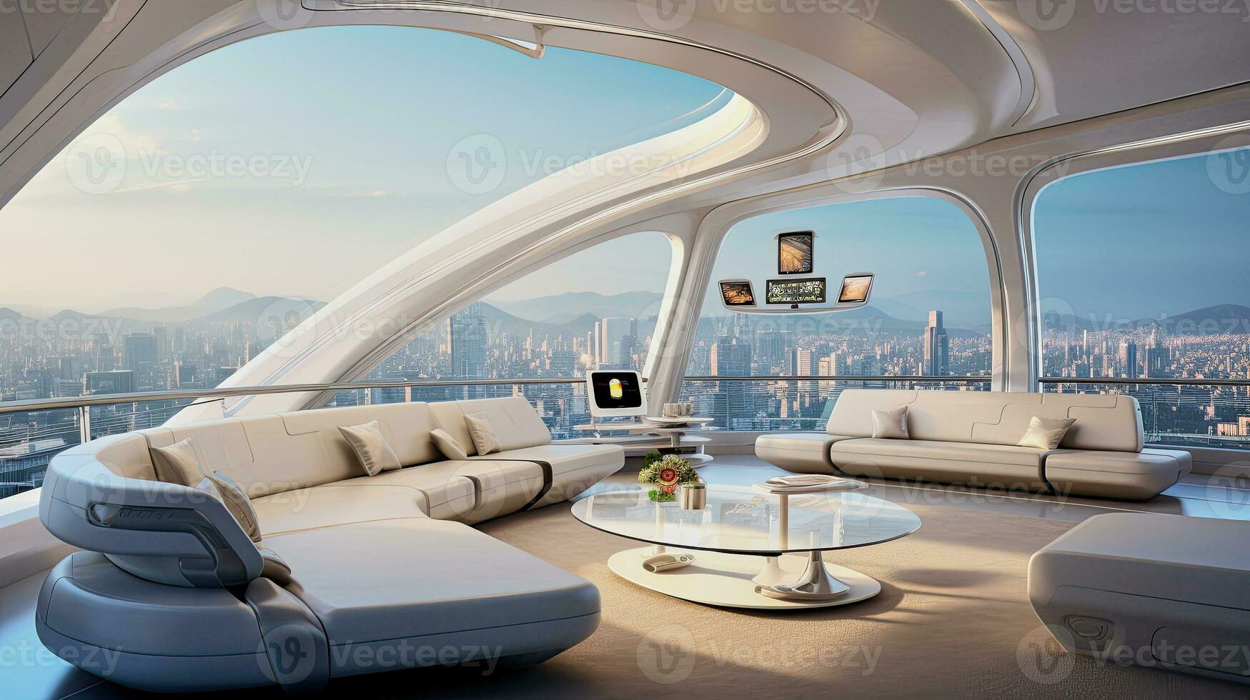 ai generative, living room of the future photo