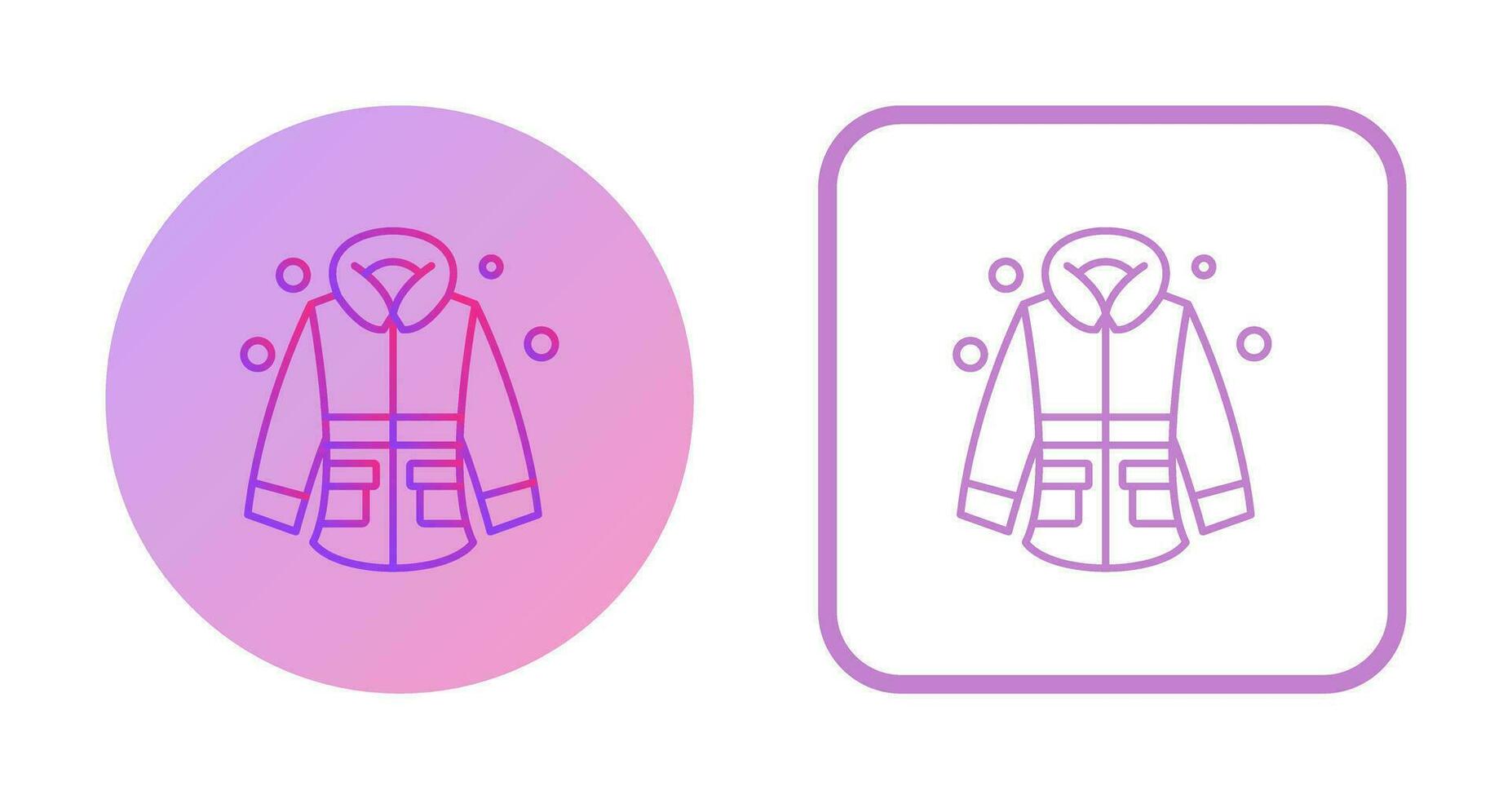 icono de vector de chaqueta de invierno