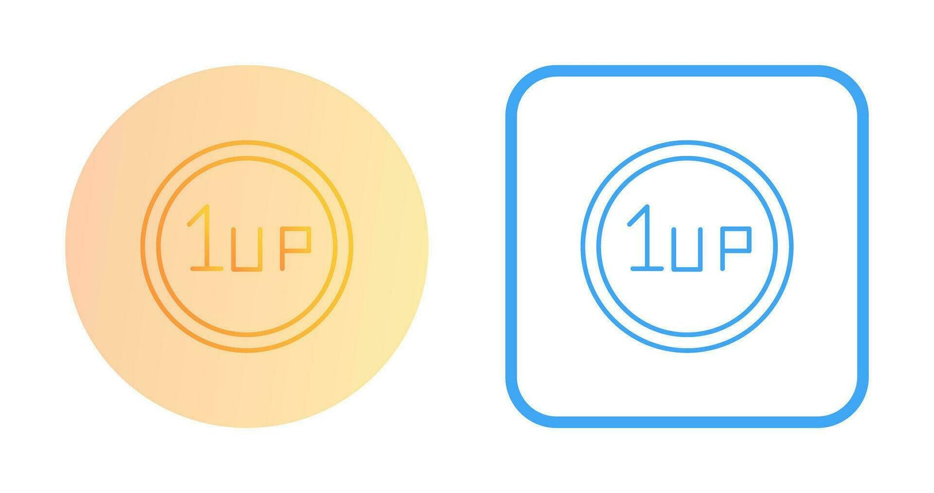 Unique 1UP Vector Icon