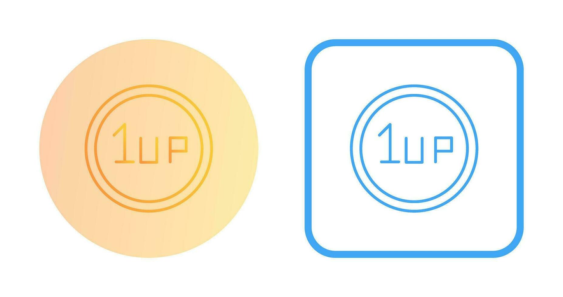 Unique 1UP Vector Icon