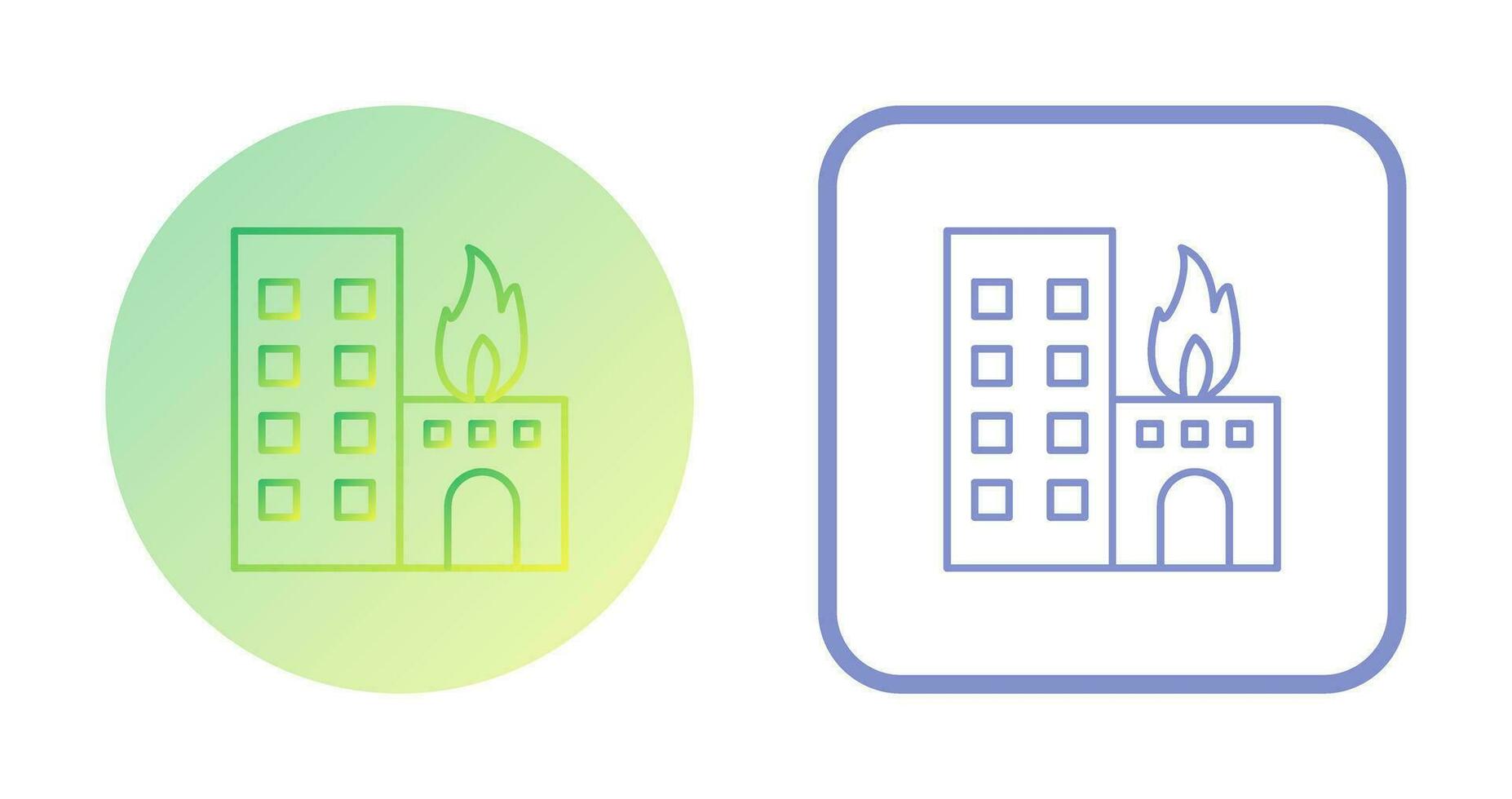 Unique Burning Building Vector Icon