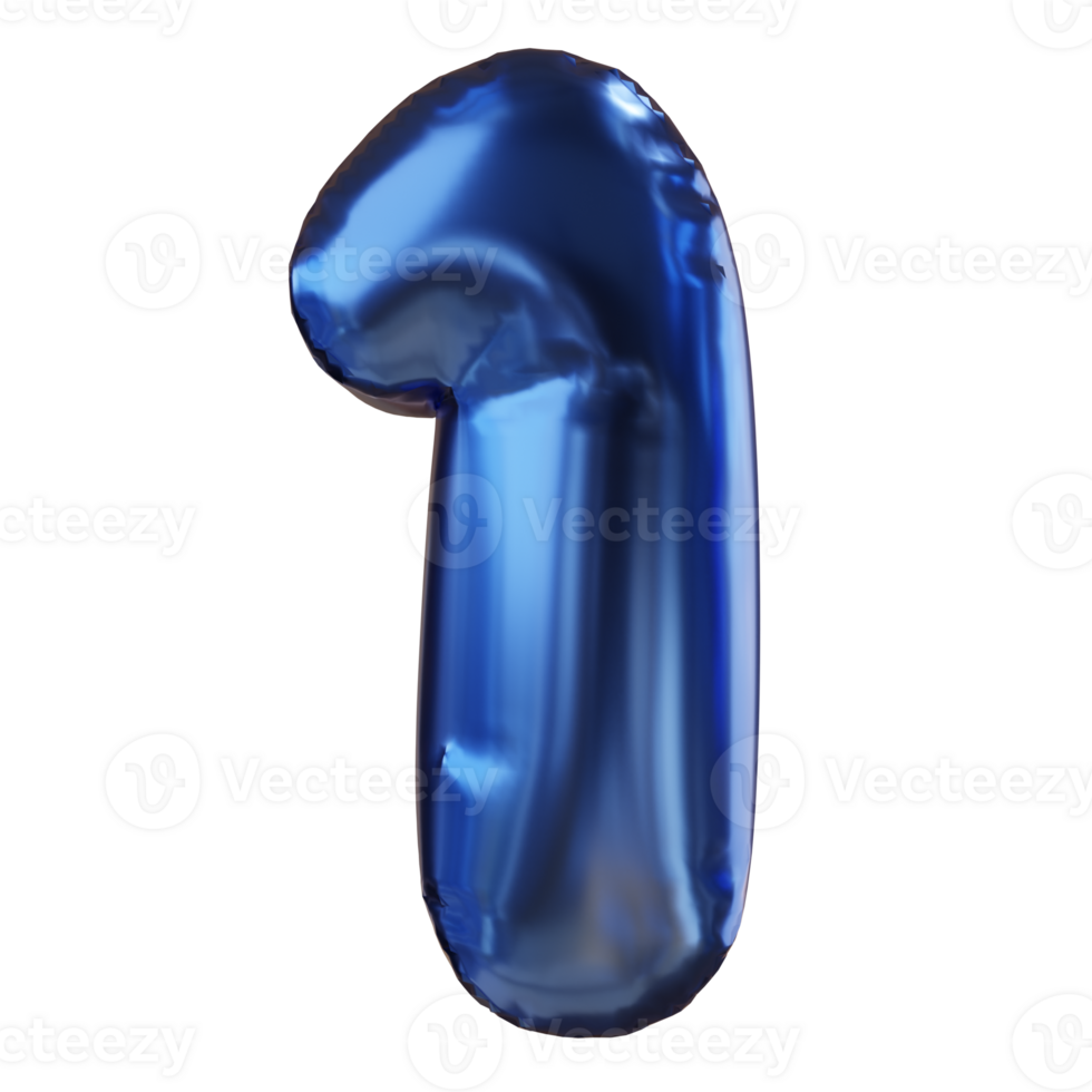 Number 1 -shaped balloons PNG 31101519 PNG