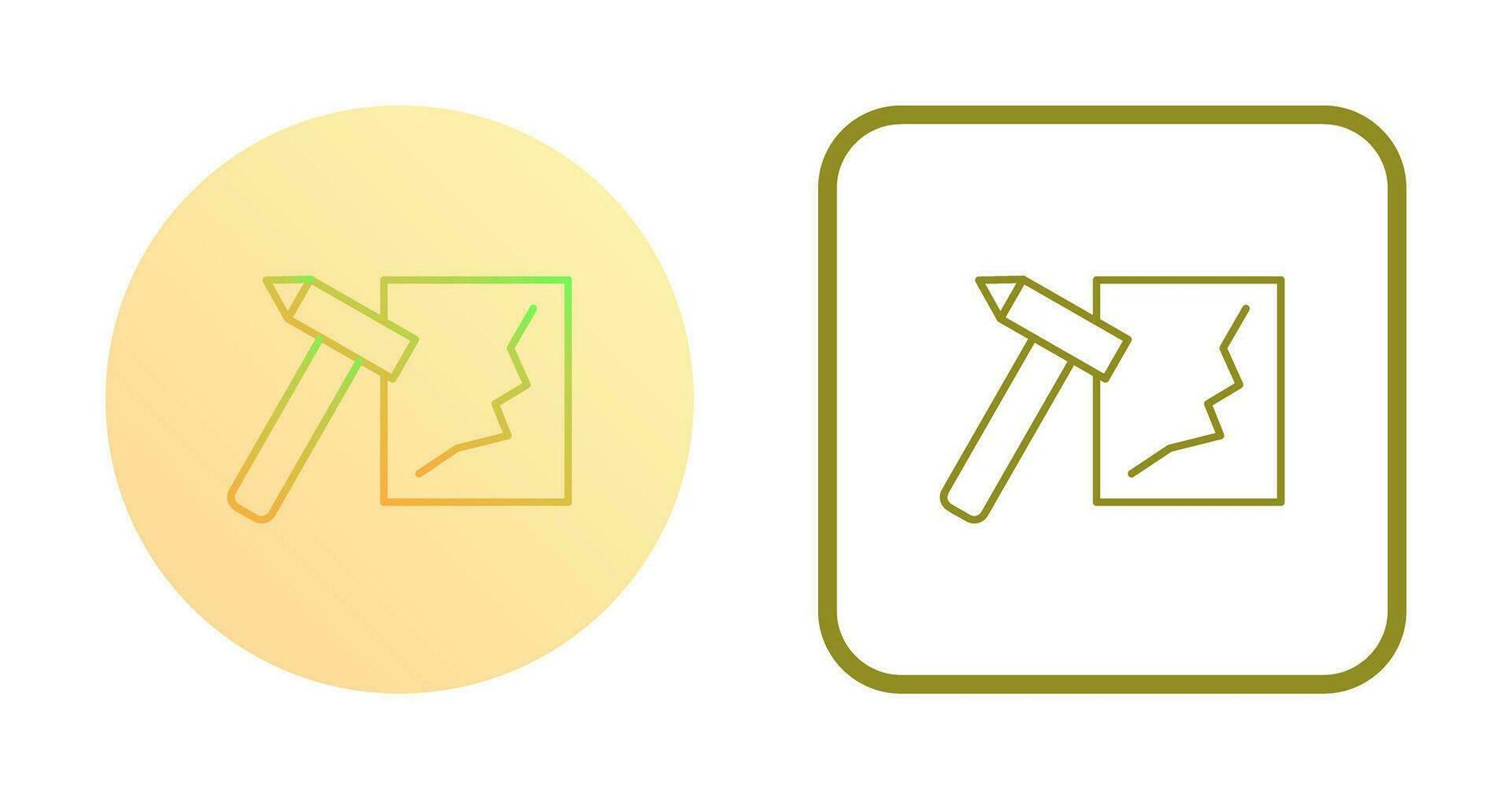 Unique Break Glass Vector Icon