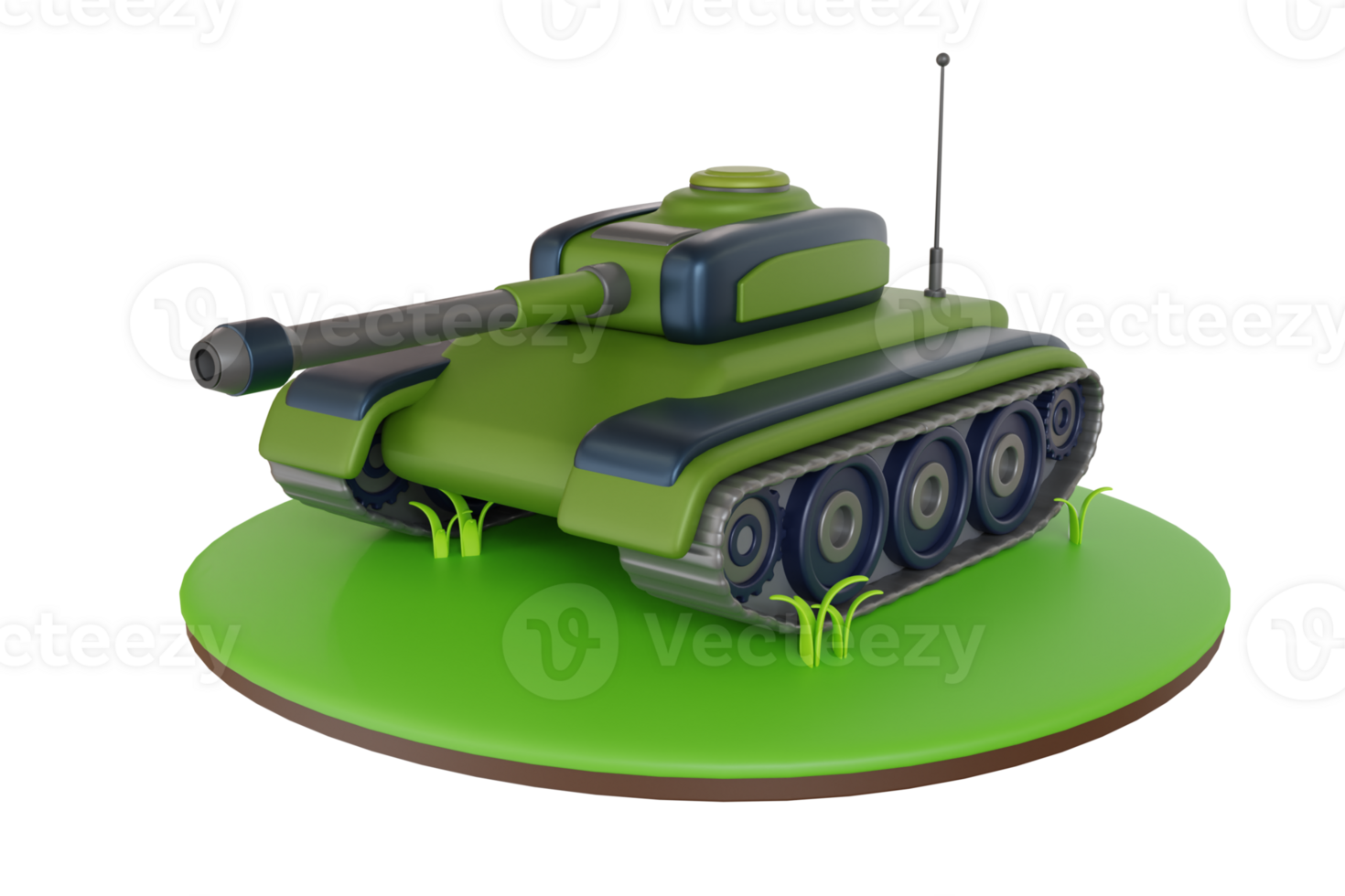 batalla tanque 3d ilustración. militar blindado vehículo. militar batalla transporte con suelo batalla máquina png