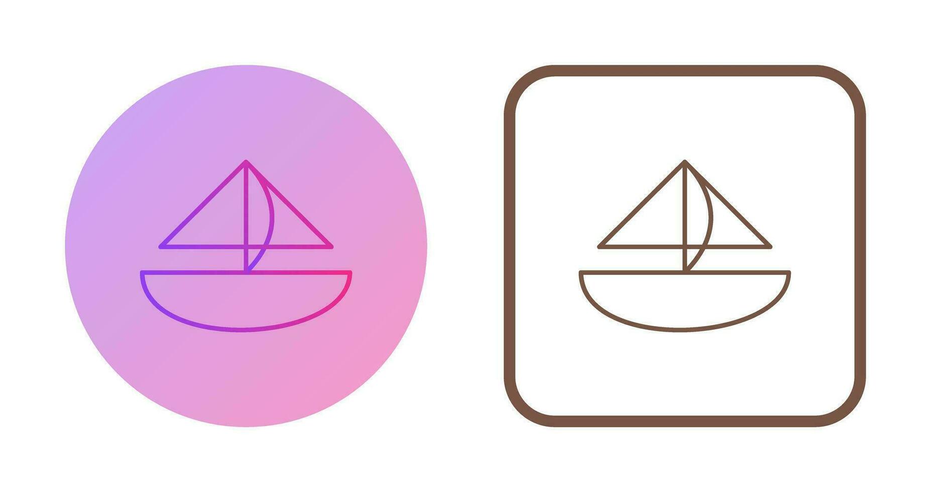 Small Yacht Vector Icon