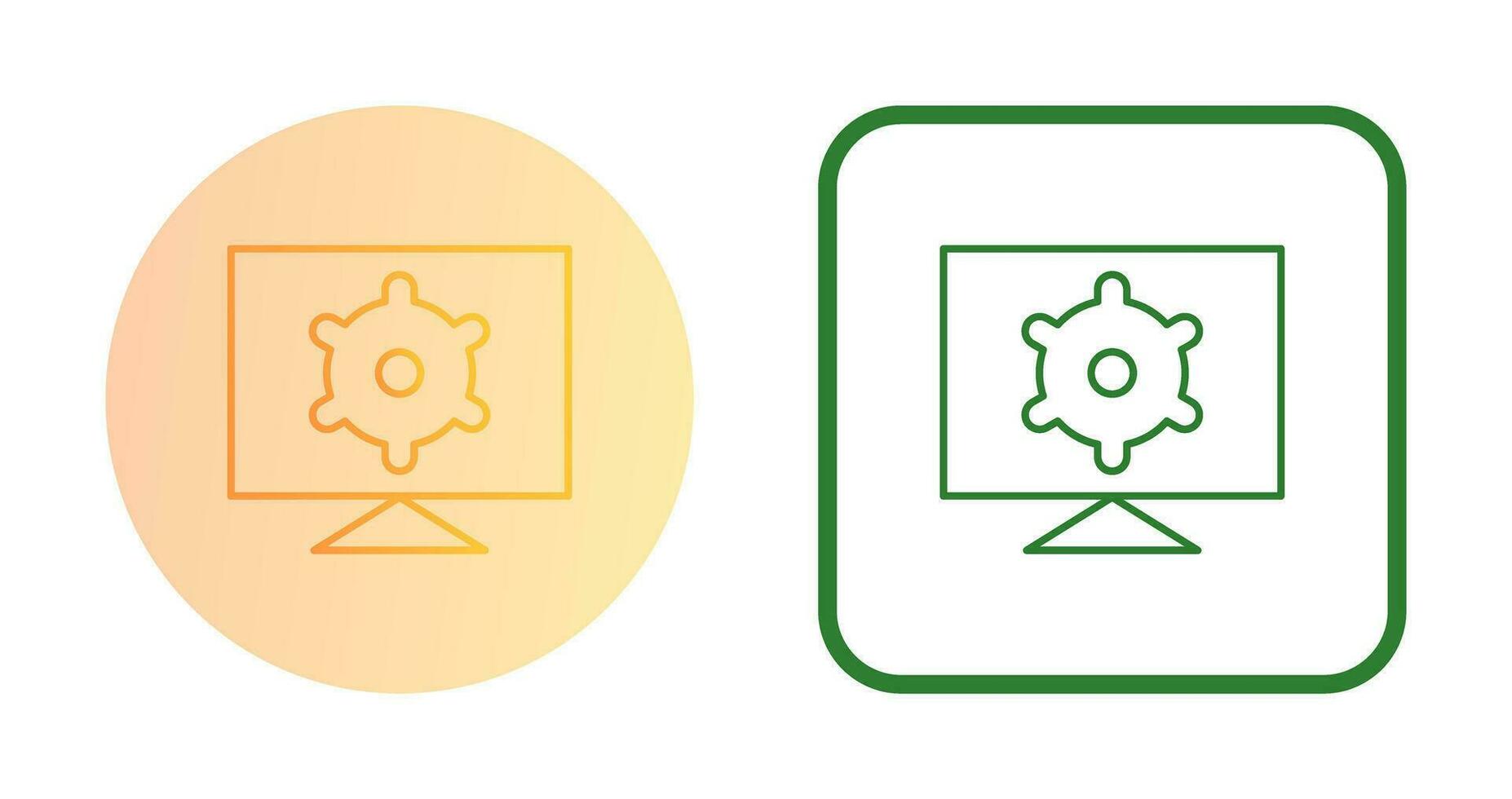 icono de vector de configuración de computadora