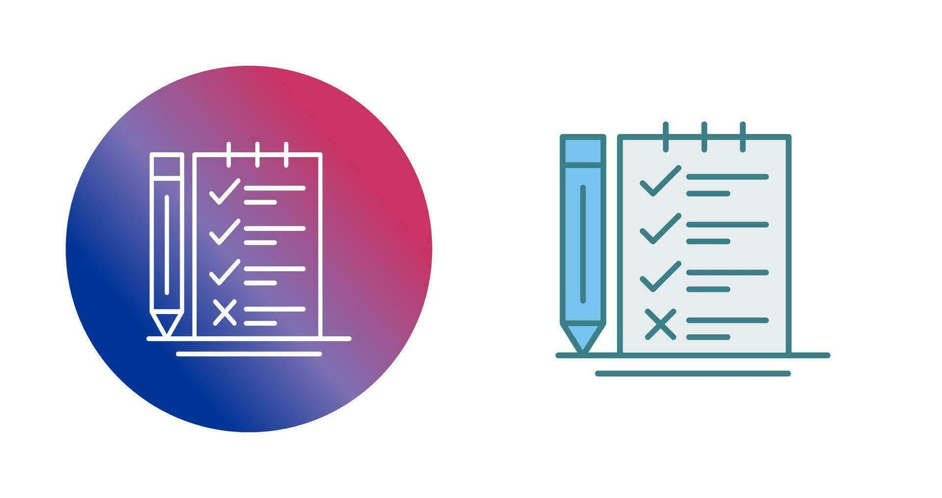 icono de vector de lista de verificación de encuesta