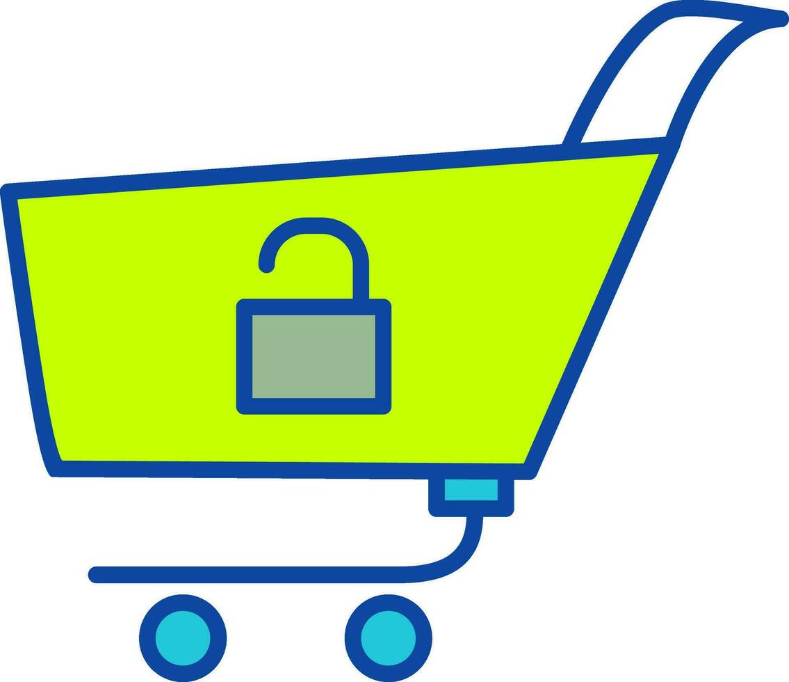 Unique Unlock Cart Vector Icon