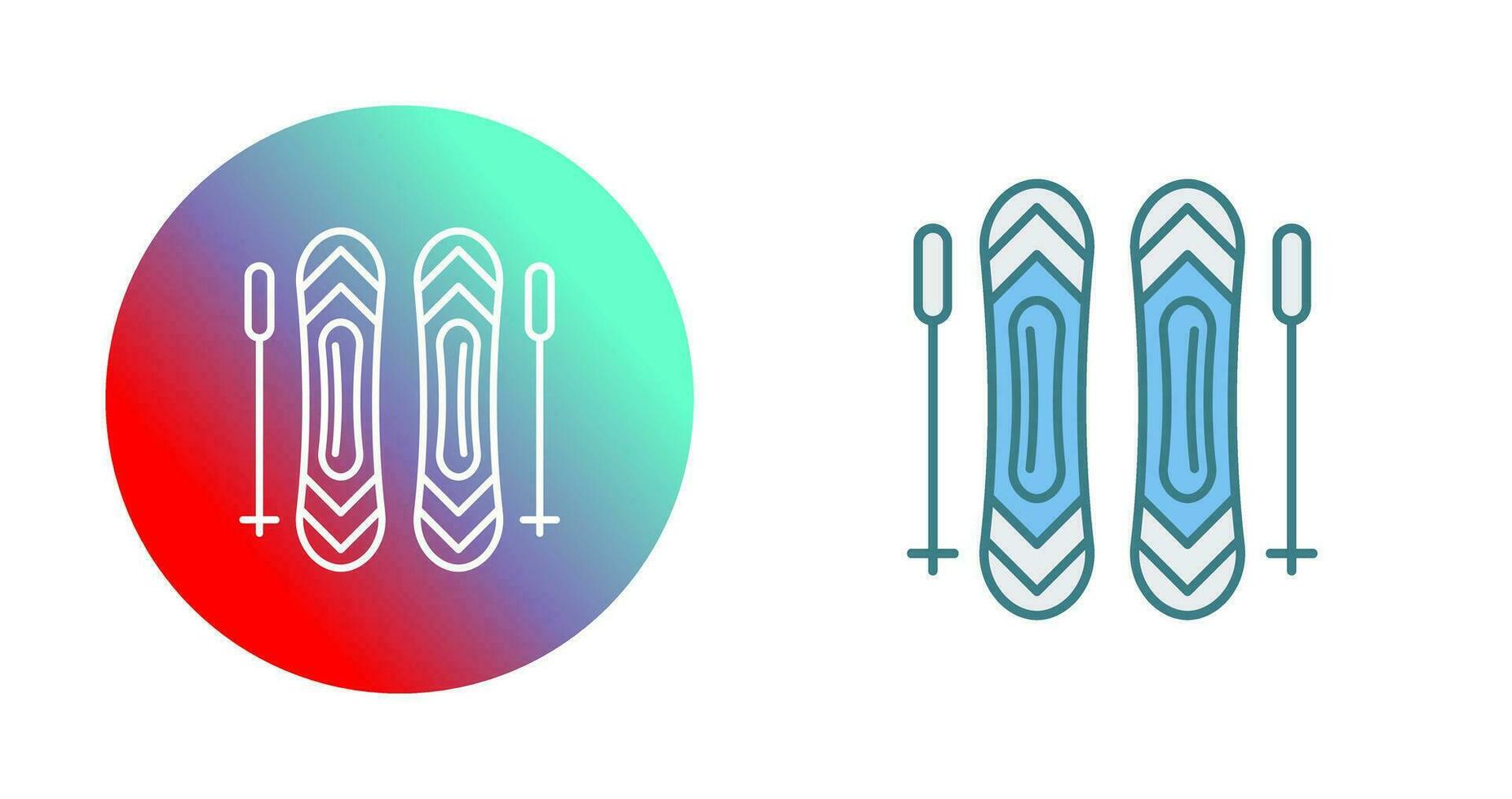 Ski Sticks Vector Icon