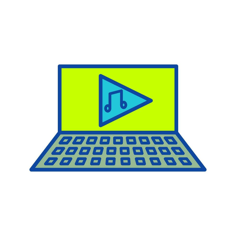 Unique Play Music Vector Icon