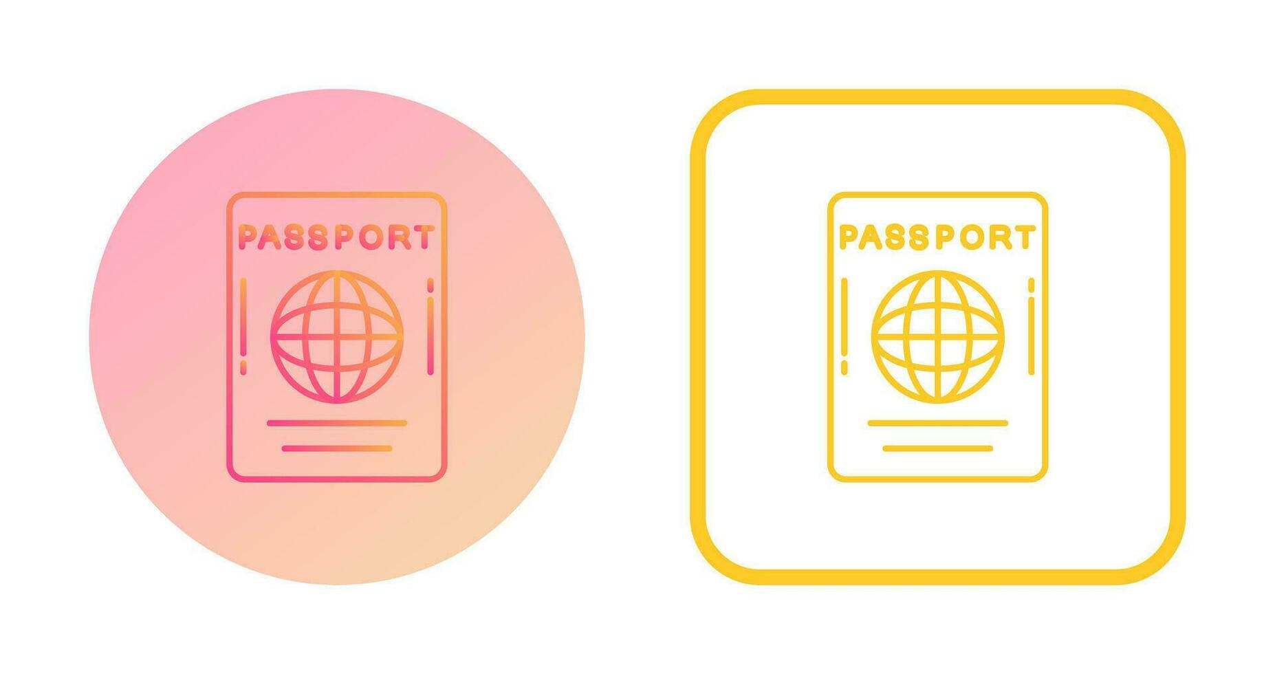 icono de vector de pasaporte