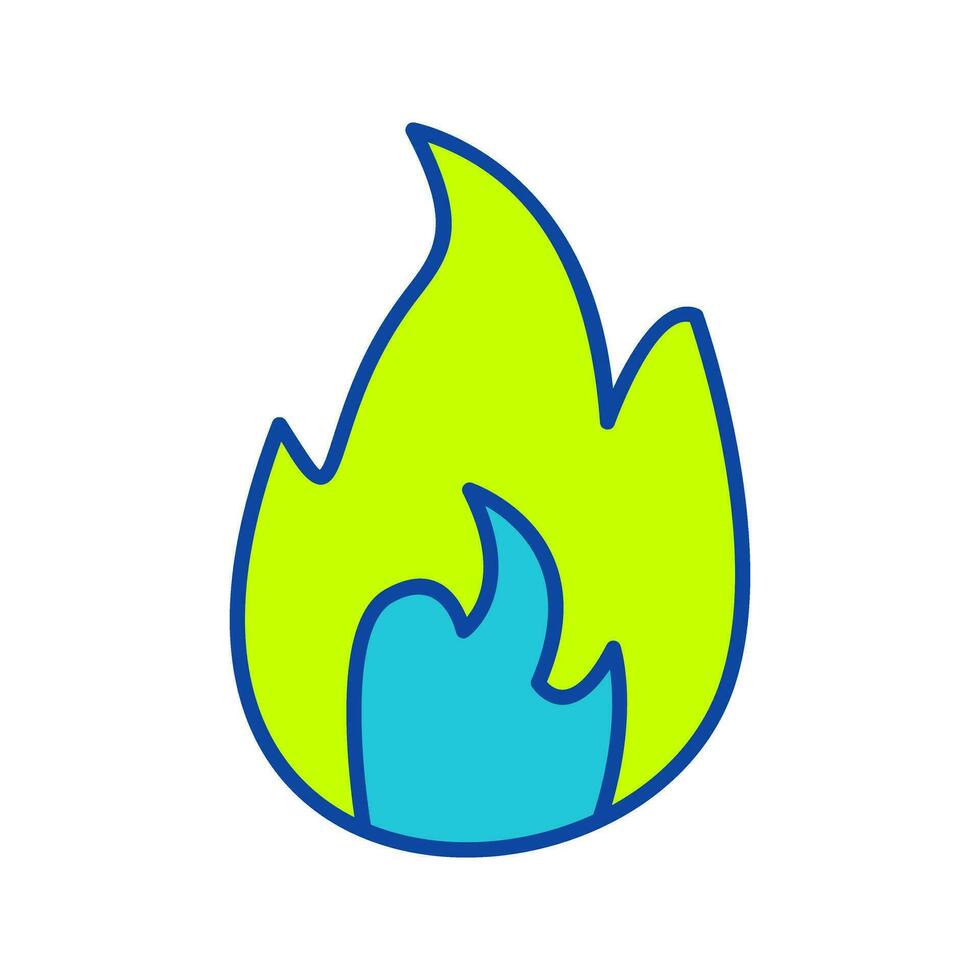 Unique Flame Vector Icon