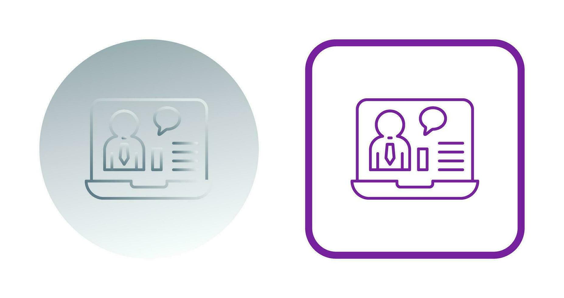 Online Job Interview Vector Icon