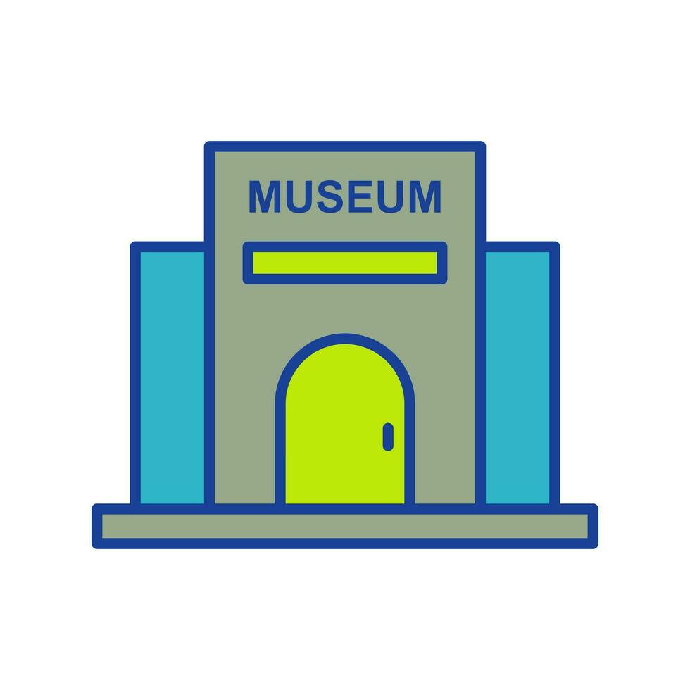 icono de vector de edificio de museo