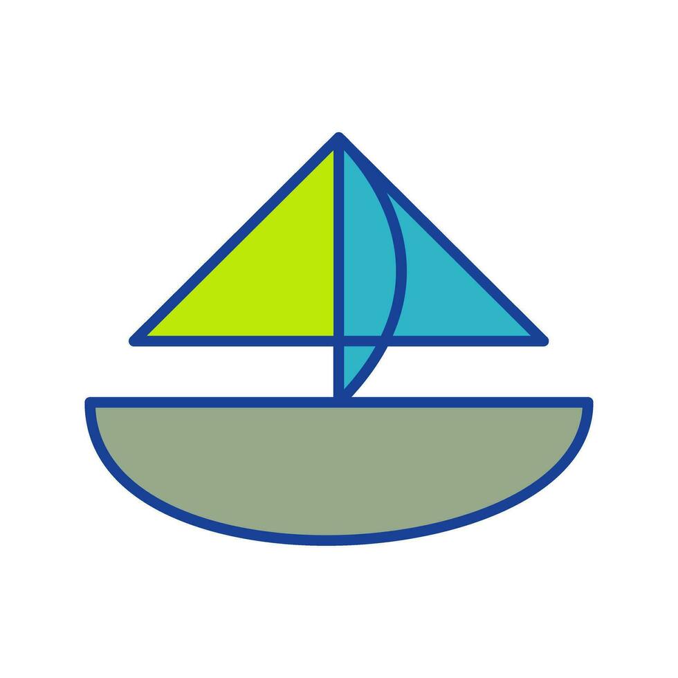 Small Yacht Vector Icon