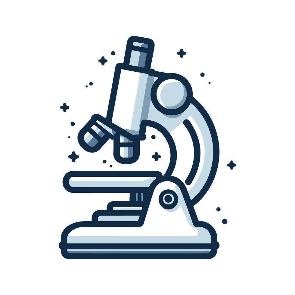 Microscope line icon. Pharmacy and science symbol. Laboratory, experiment, microbe. Flat vector illustration, EPS 10.