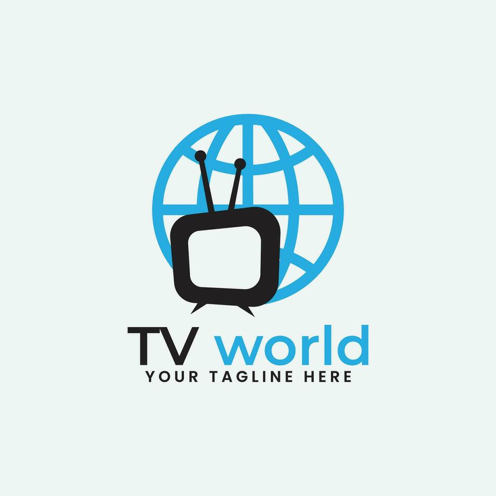 vector illustration analogue retro television with antenna channel world and signal selector