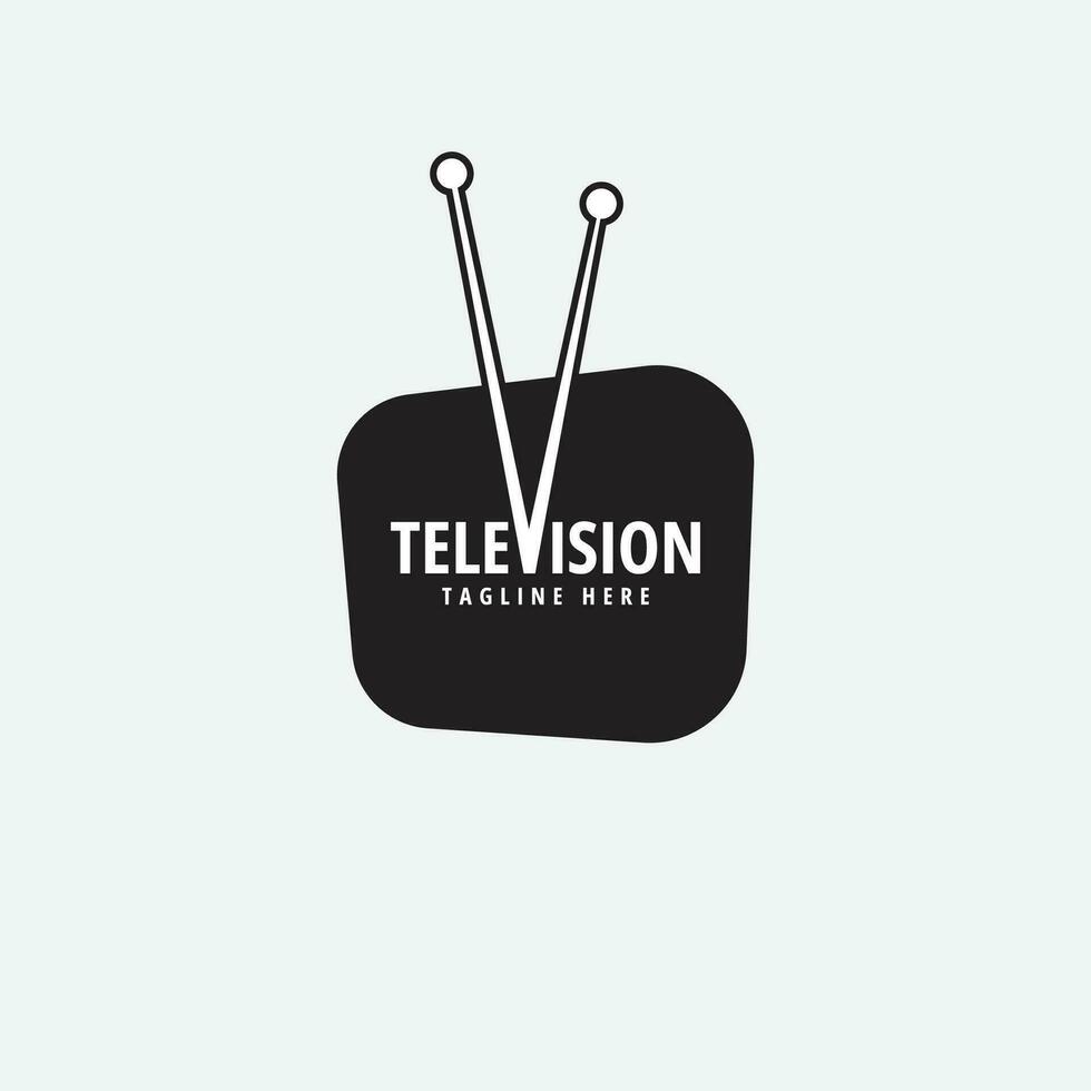 vector illustration analogue retro television with antenna channel and signal selector