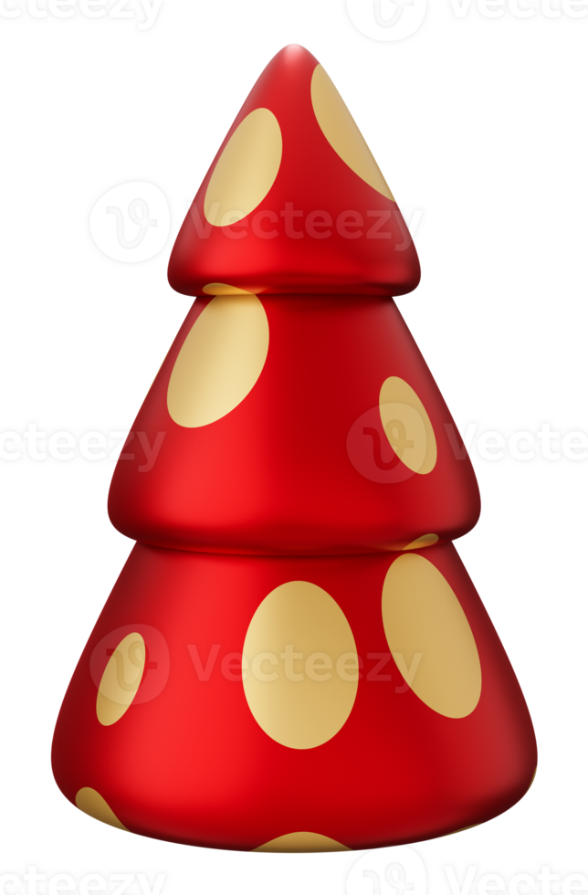 red christmas tree on transparent background png