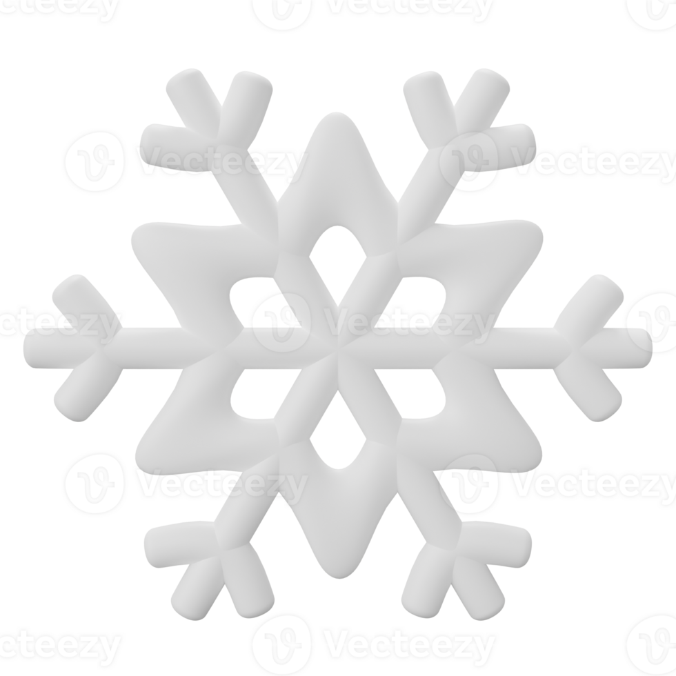 white Snowflake 3d png