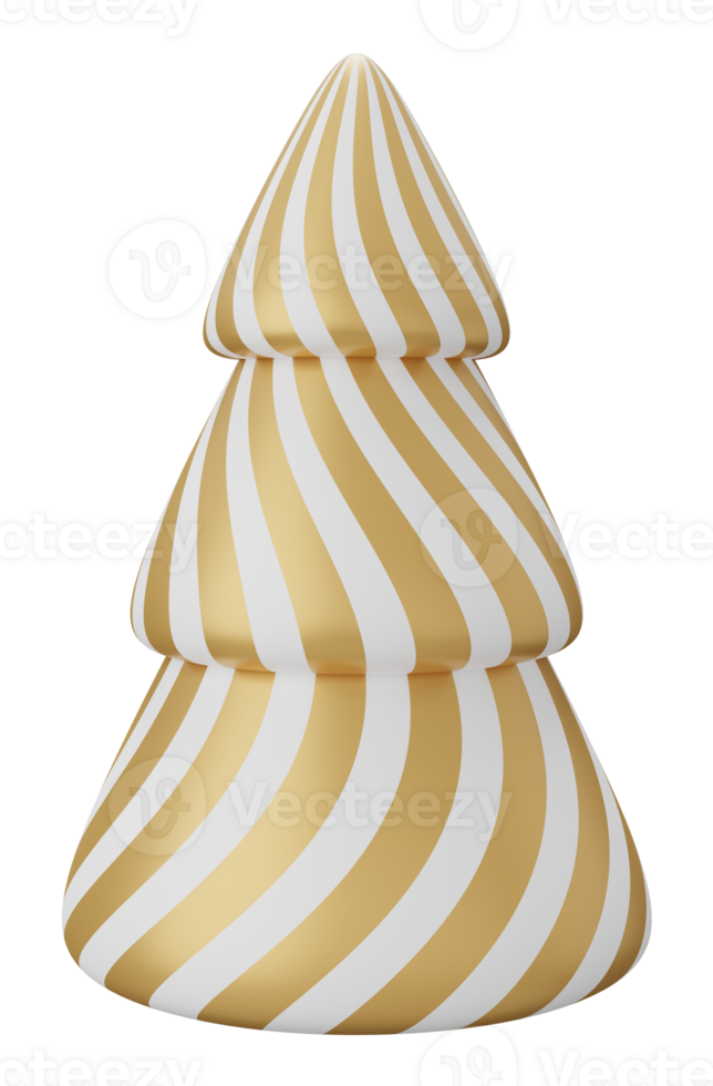 une d'or Noël arbre sur une transparent Contexte png