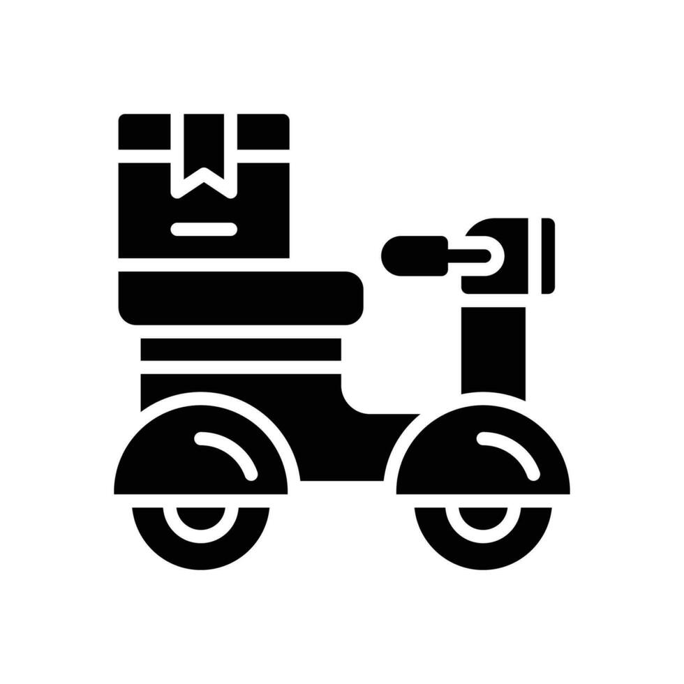 delivery bike glyph icon. vector icon for your website, mobile, presentation, and logo design.