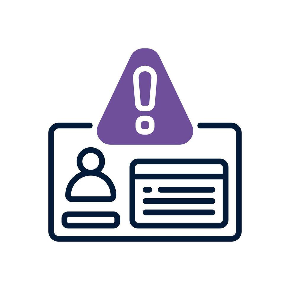 id card dual tone icon. vector icon for your website, mobile, presentation, and logo design.
