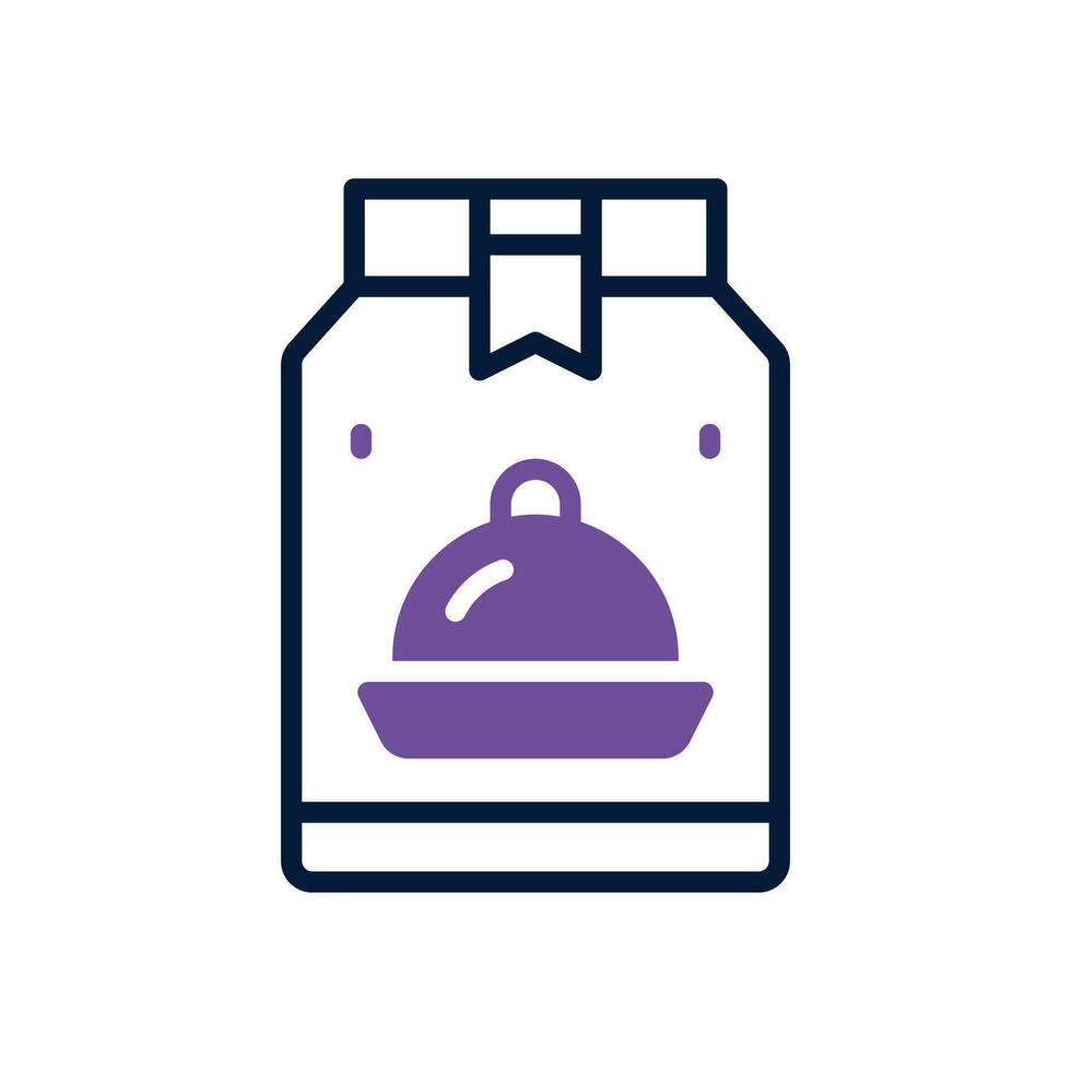 food pack dual tone icon. vector icon for your website, mobile, presentation, and logo design.