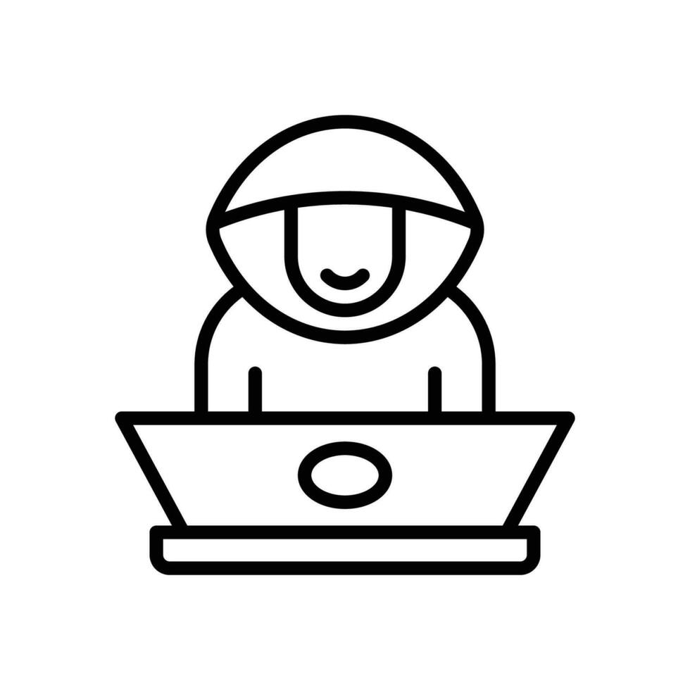 hacker line icon. vector icon for your website, mobile, presentation, and logo design.
