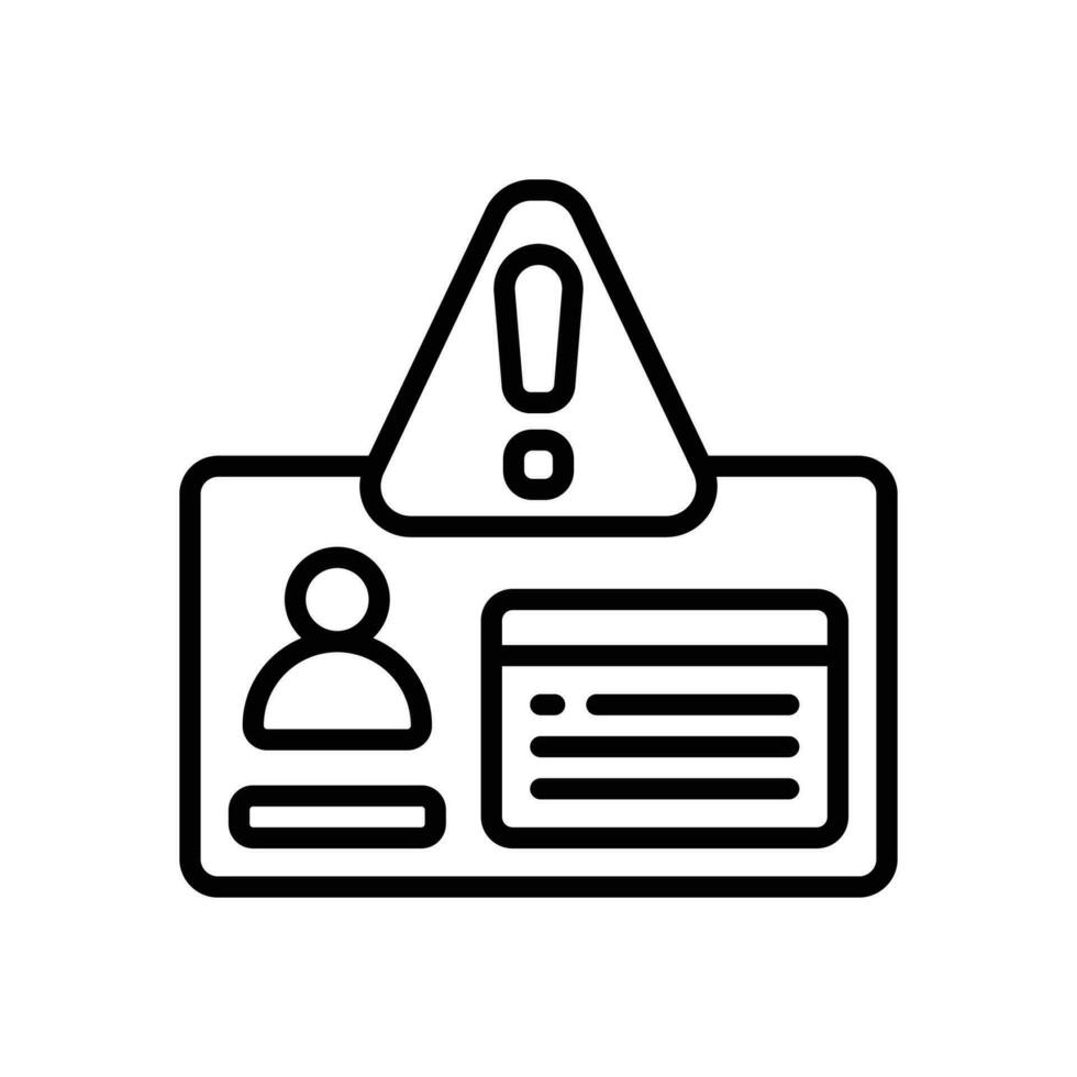 id card line icon. vector icon for your website, mobile, presentation, and logo design.