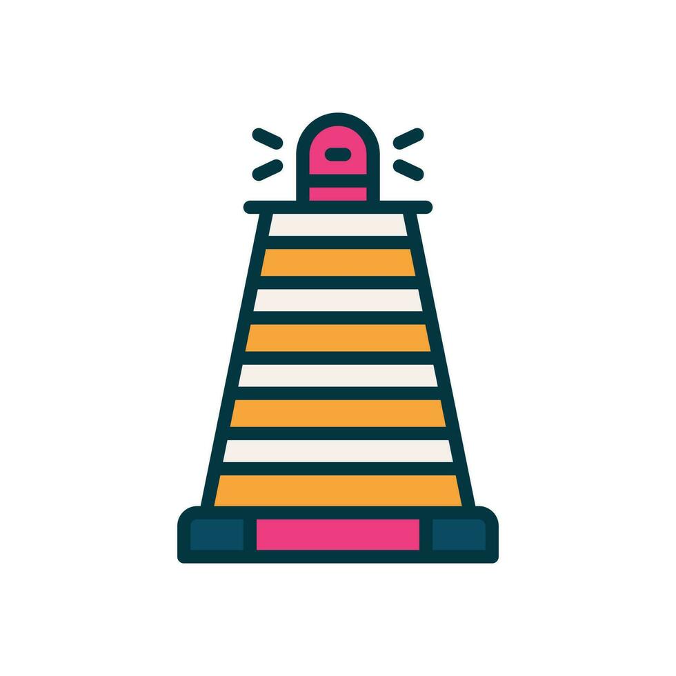 traffic cone filled color icon. vector icon for your website, mobile, presentation, and logo design.