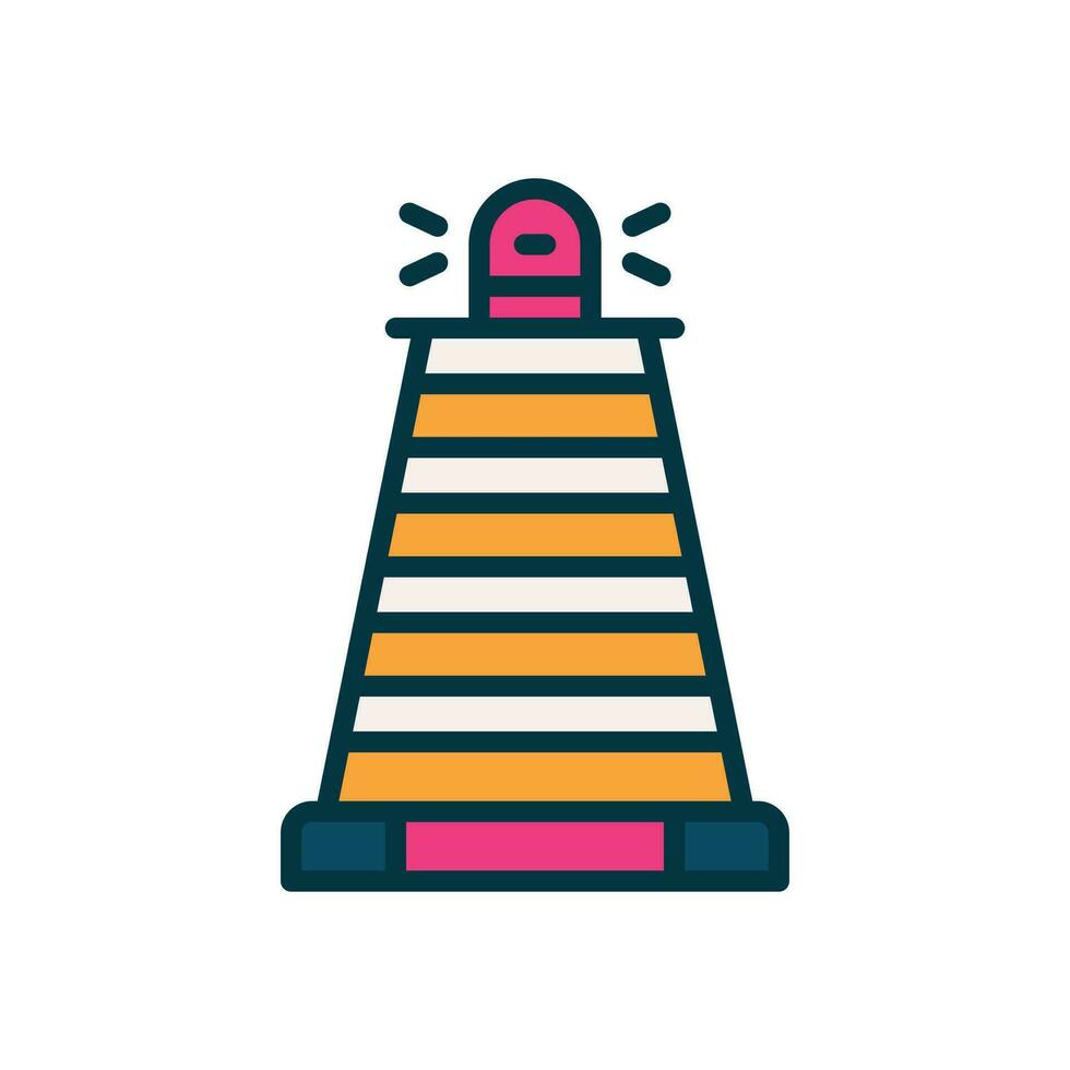 traffic cone filled color icon. vector icon for your website, mobile, presentation, and logo design.