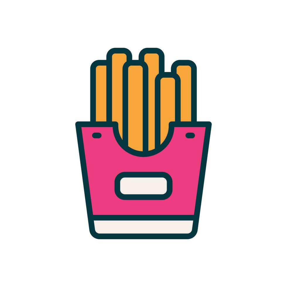 french fries filled color icon. vector icon for your website, mobile, presentation, and logo design.