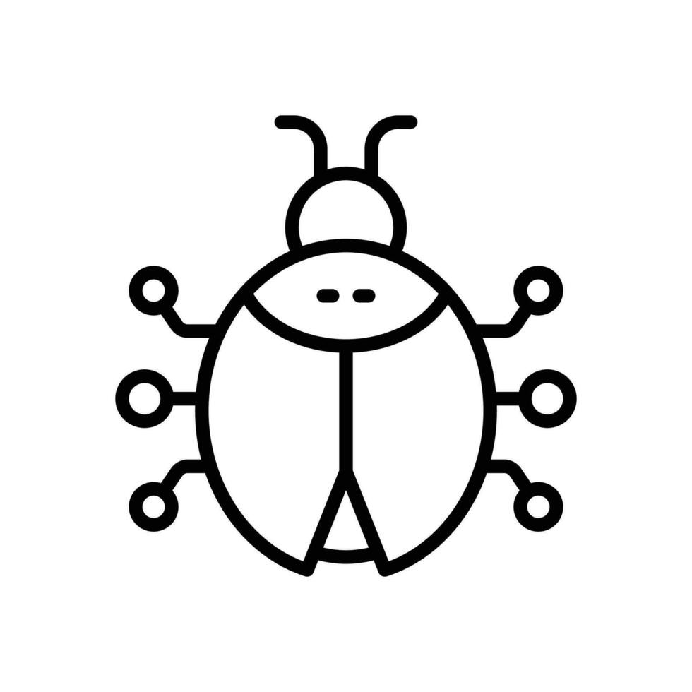 bug line icon. vector icon for your website, mobile, presentation, and logo design.