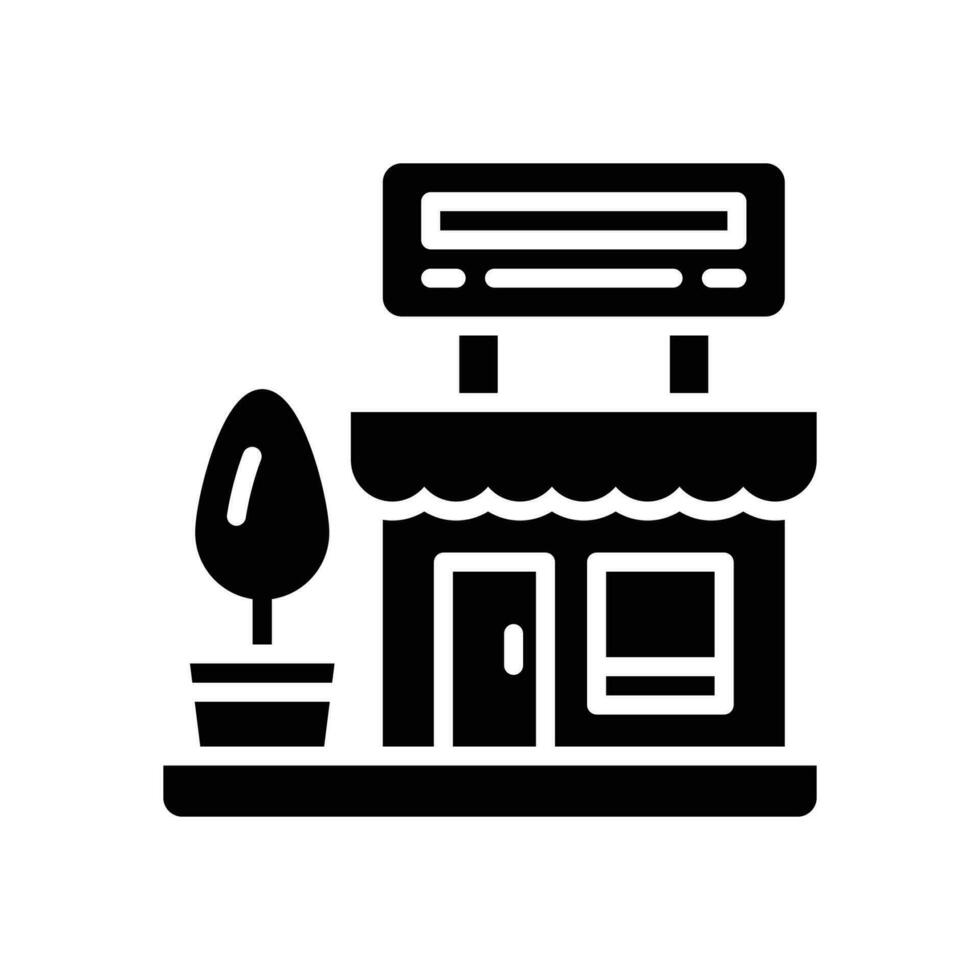 tienda glifo icono. vector icono para tu sitio web, móvil, presentación, y logo diseño.