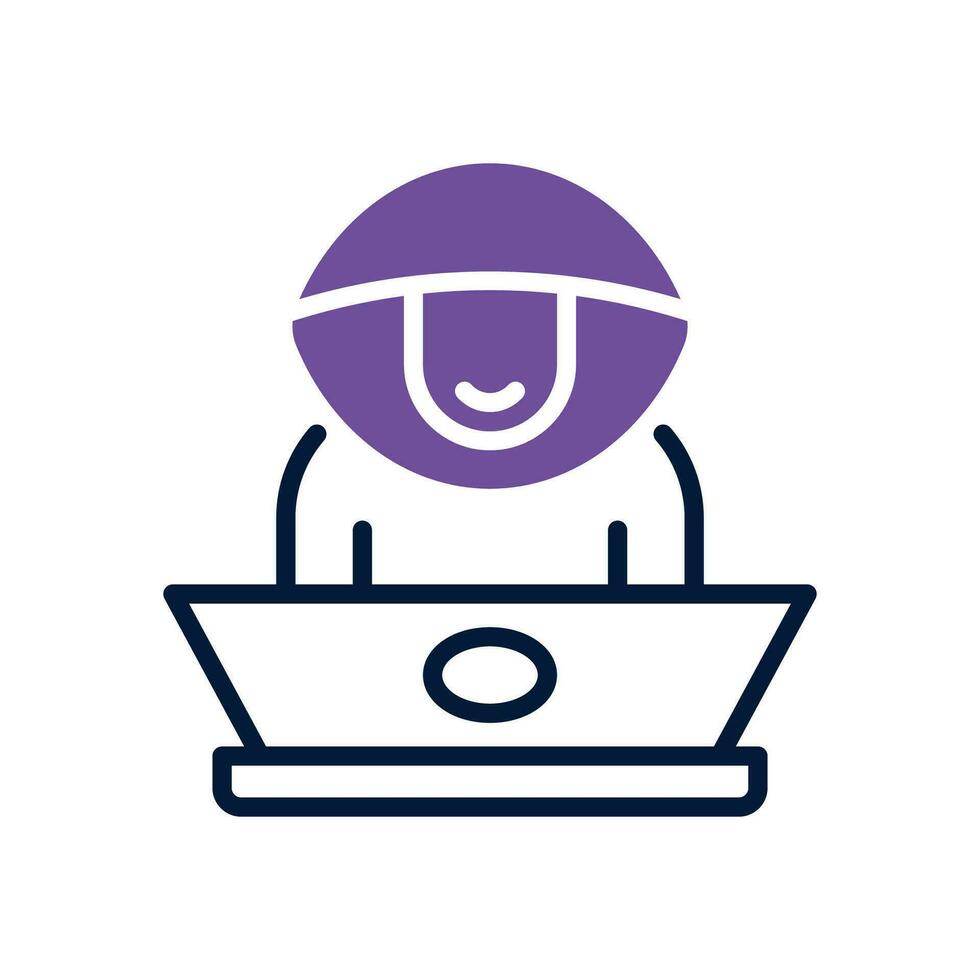 hacker dual tone icon. vector icon for your website, mobile, presentation, and logo design.