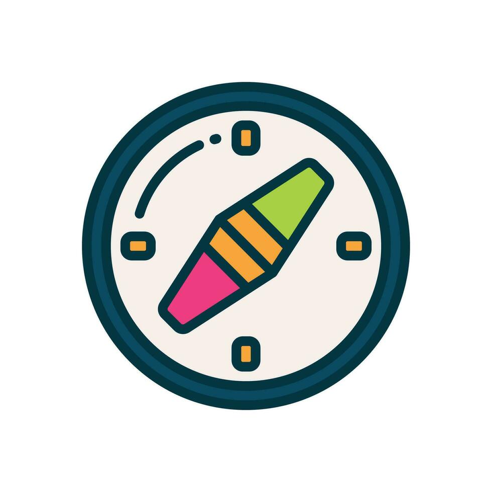 compass filled color icon. vector icon for your website, mobile, presentation, and logo design.