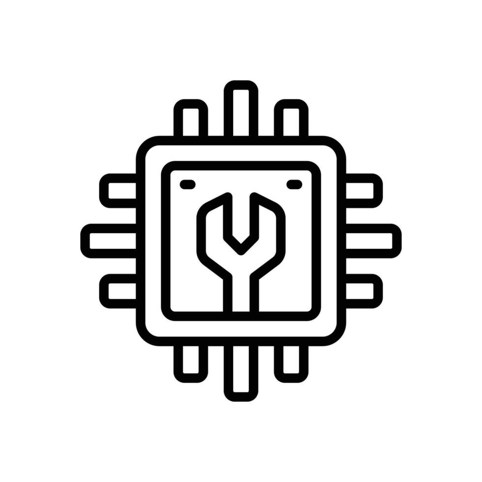 processor line icon. vector icon for your website, mobile, presentation, and logo design.