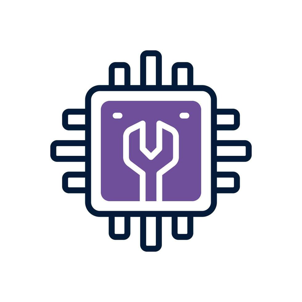 processor dual tone icon. vector icon for your website, mobile, presentation, and logo design.