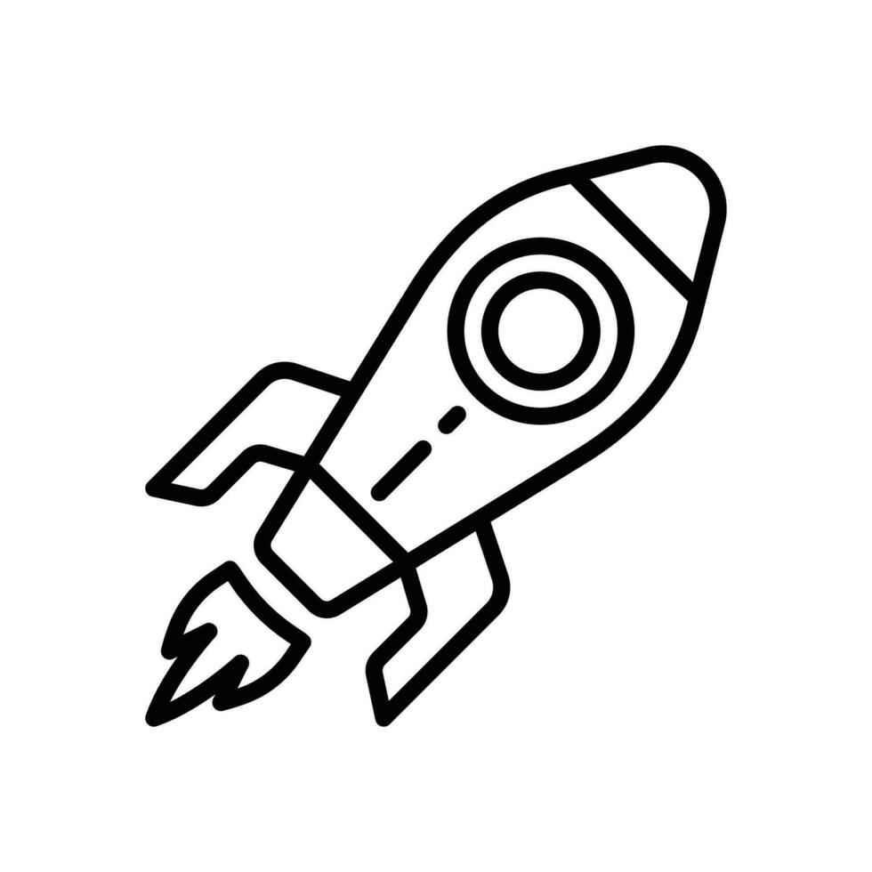 rocket line icon. vector icon for your website, mobile, presentation, and logo design.