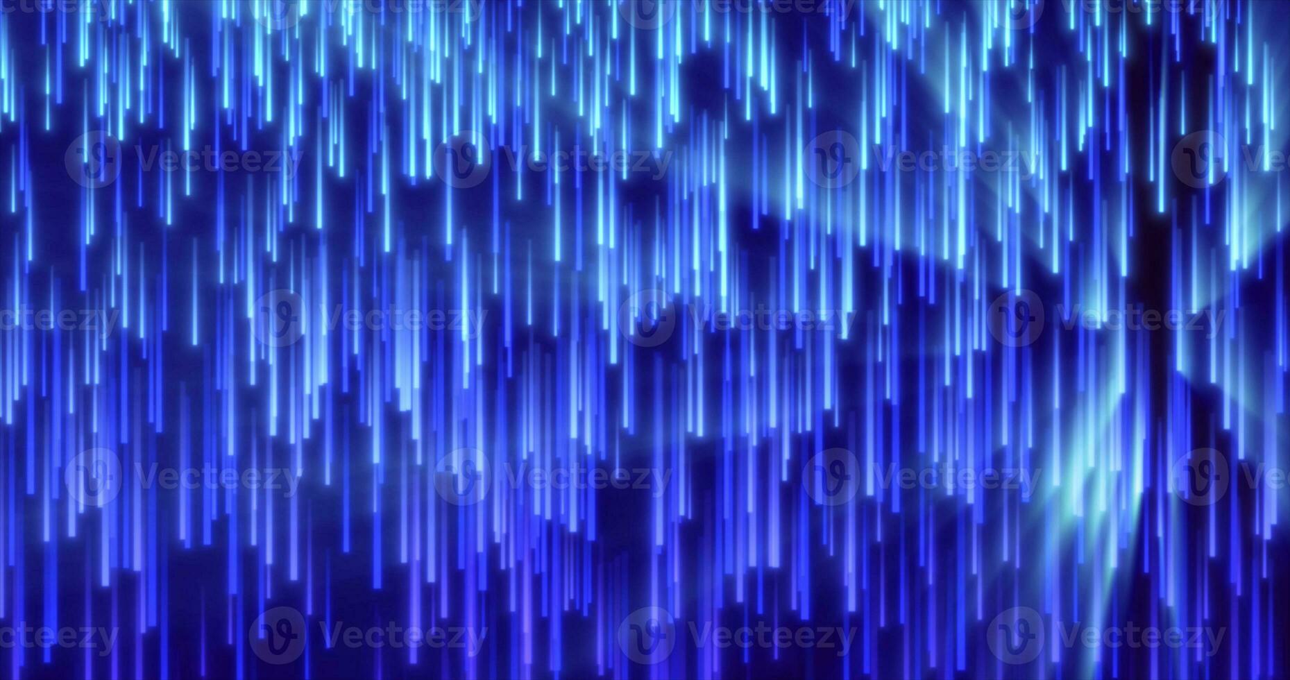 Abstract blue energy glowing lines raining down futuristic hi-tech background photo