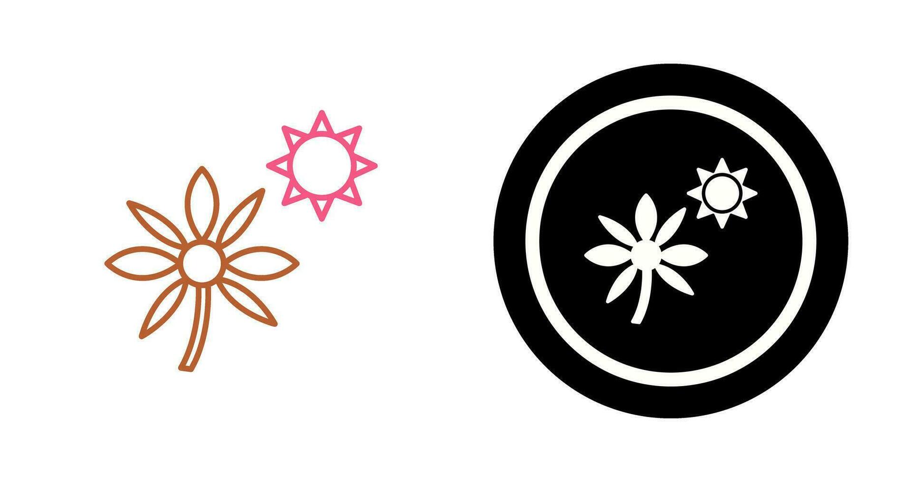 Flower in sunlight Vector Icon